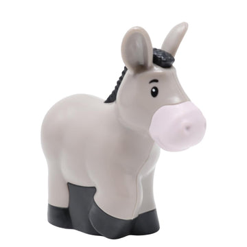 Fisher-Price Replacement Part for Collectible Little People Noah's Ark Zoo Safari Jungle Animals Playset JLV11 - Replacement Light Gray Donkey Figure