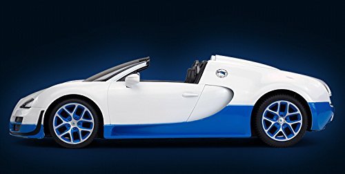 Radio Remote Control 1/14 Bugatti Veyron 16.4 Grand Sport Vitesse Licensed RC Model Car (White/Blue)