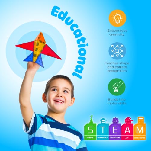 Tytan® Magnetic Tiles Starter Set - 25-Piece with STEAM Learning Workbook