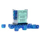 Chessex Dice Set - 12mm Gemini: Blue/Light Blue Luminary Dice Block - Dungeons and Dragons D&D DND TTRPG Dice - Includes 36 Dice - D6