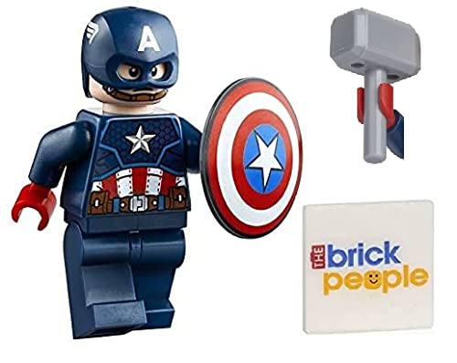 LEGO Superheroes: Captain America Minifig with Jetpack, Tesseract, and Mjolnir