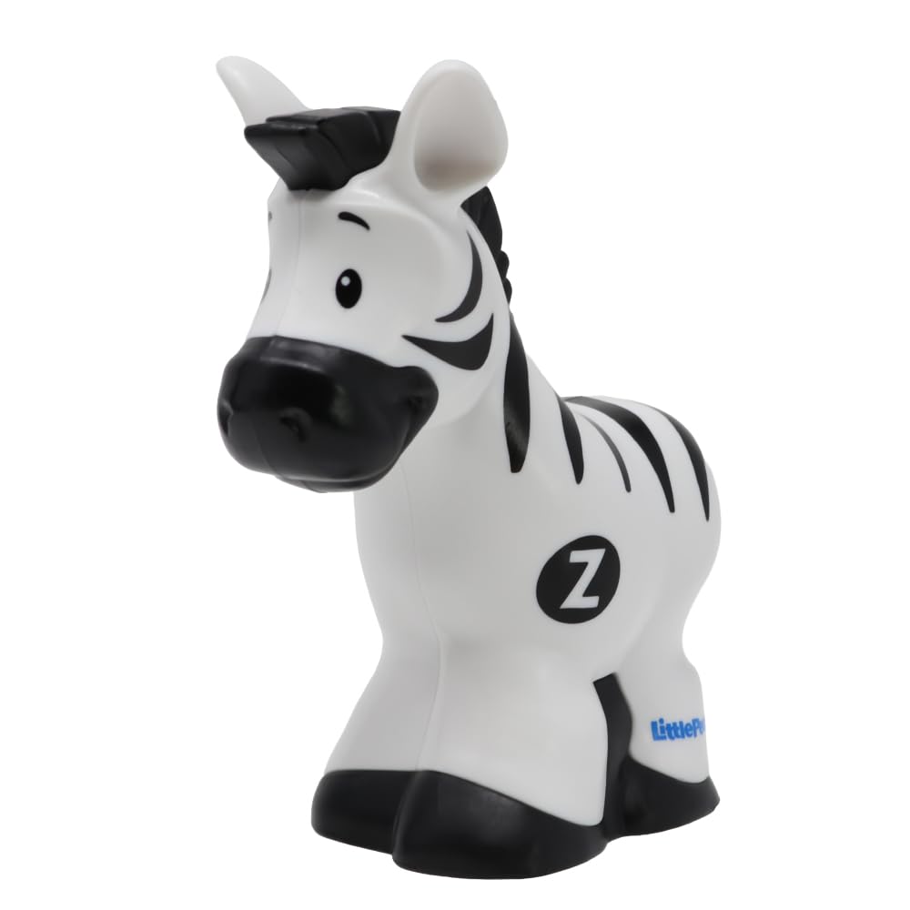 Fisher-Price Replacement Part for Collectible Little People Alphabet Fun Zoo Safari Farm Playset JGR92 - Replacement Letter Z Black and White Zebra