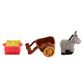 Replacement Parts for Fisher-Price Little People Christmas Manger Scene Nativity Set - HMX70 ~ Gray Donkey Pulling Brown Cart with Basket of Food ~