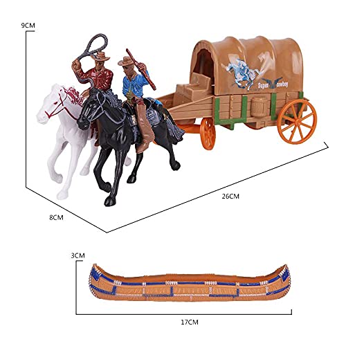NWFashion 55PCS/Set West Cowboys American Indians Plastic Figure Playset Accessories