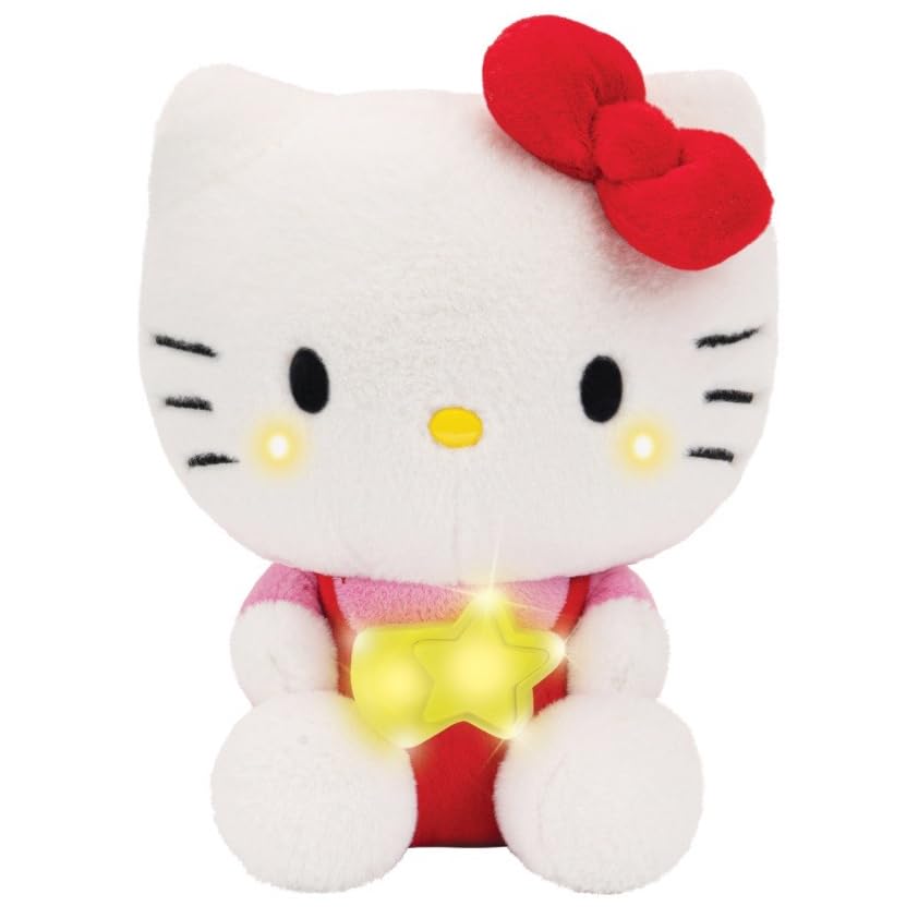 Jazwares Hello Kitty and Friends - Hello Kitty 10-inch Illuminating Feature Plush - 5 Colors and Twinkle Sounds - Amazon Exclusive - Officially