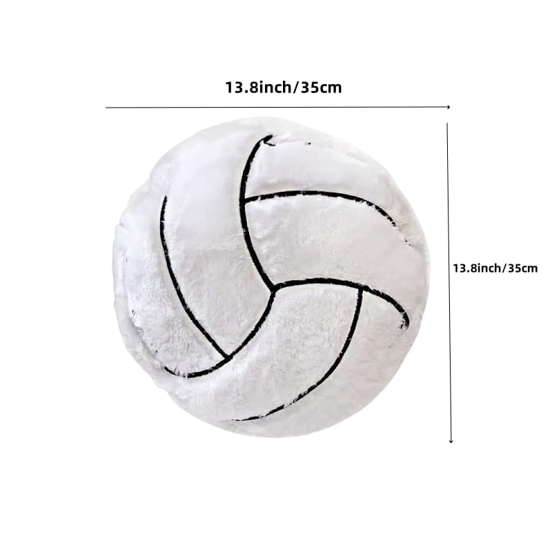 XIZHI 14 Inch Volleyball Plush Pillow Toy Soft Stuffed Sports Throw Plush Pillow Cushion Gift for Kids Sofa Bedroom Decoration and Children