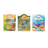 Melissa & Doug Puffy Sticker Activity Books Set of 3 - Safari, Dinosaur & Ocean, with 118 Reusable Puffy Stickers and Fold-Out Scenes, Mess Free Play