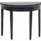 Dollhouse Miniature Half Round Side Table (Black)