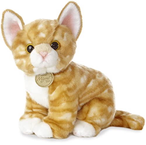 Aurora® Adorable Miyoni® Tots Orange Tabby Kitten Stuffed Animal - Lifelike Detail - Cherished Companionship - 10 Inches