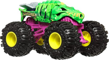 Hot Wheels Monster Trucks, Oversized Monster Truck, 1:24 Scale Die-Cast Toy Truck with Giant Wheels and Cool Designs