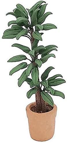 Green Cute Dollhouse Flower Bonsai 1:12 Dollhouse Miniature Plant in Pot Micro Landscape DIY Craft Garden Ornament Lightweight Decorative, Decorations