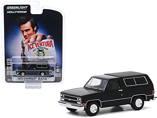 1989 Blazer Black Ace Ventura: Pet Detective (1994) Movie Hollywood Series Release 28 1/64 Diecast Model Car by Green Light