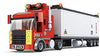 General Jim's Big Red Semi-Truck Building Blocks Truck Vehicle | Compatible with Lego and All Major Brick Building Brands