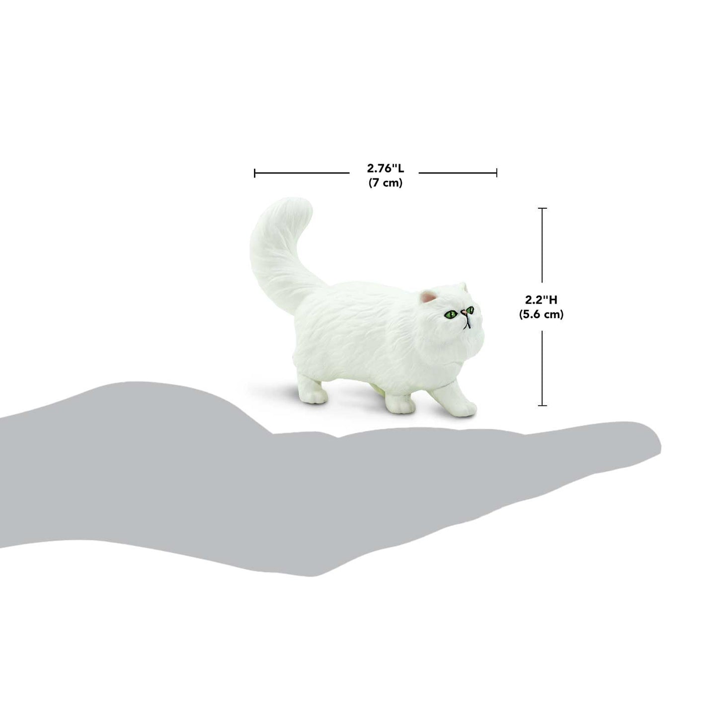 Safari Ltd. Persian Cat Figurine - Realistic 3" Cat Figure - Educational Toy for Boys, Girls, and Kids Ages 3+