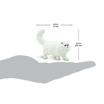 Safari Ltd. Persian Cat Figurine - Realistic 3" Cat Figure - Educational Toy for Boys, Girls, and Kids Ages 3+