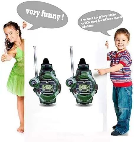 Walkie Talkie for Kids,Walkie Talkies Watch Spy Army Toys Gifts for Children,Two-Way Radio Walky Talky Watches with Flashlight Children Outdoor Game