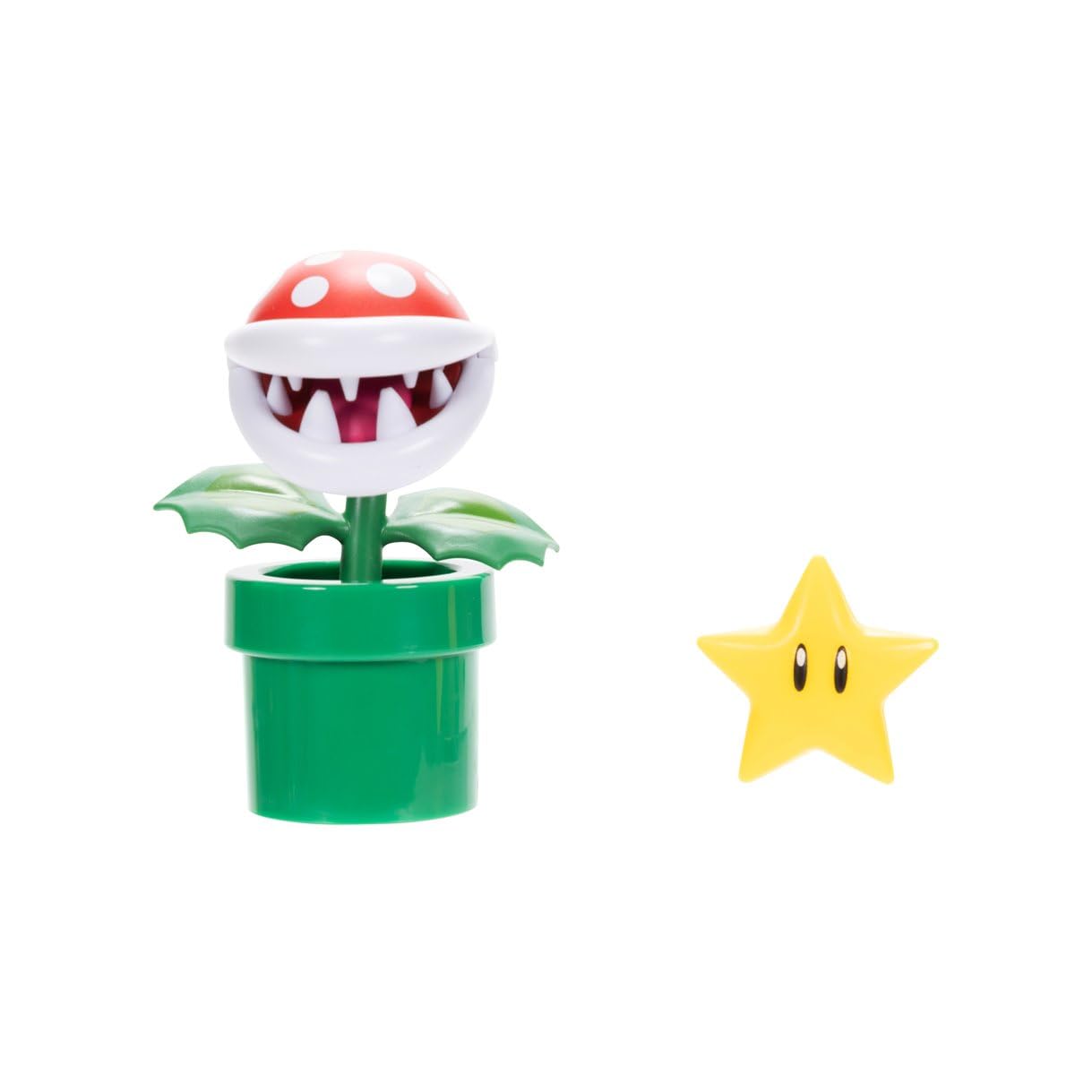 Nintendo - Super Mario Bros - 10 cm articulated figure - Piranha Plant + Super Star Figures