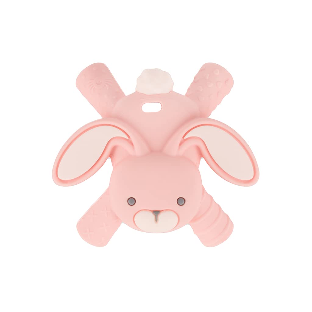Itzy Ritzy - Ritzy Teether for Molars - Massages Sore Gums & Reaches Back Molars - Silicone Baby Teething Toy with Multiple Textures & Flexible Design