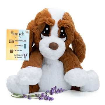 Hound Dog - Microwavable & Weighted Plush Stuffed Animal - Heated Plushie for Warmth - Cute, Soft, Cozy Toy for Adults & Children (Boys, Girls