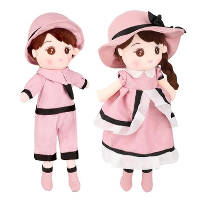 FPYWO Soft Baby Doll, Plush Rag Doll Toys for 1+ Year Old Girls & Boys, Huggable Toddler Doll Snuggle Buddy, Ideal First Birthday Gift, Snuggle Buddy