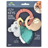 Itzy Ritzy Teething Keys Baby Teether Toy - Features a Braided Texture Ring & Keys, Includes a Water-Filled Leaf-Shaped Teether & Silicone Sloth