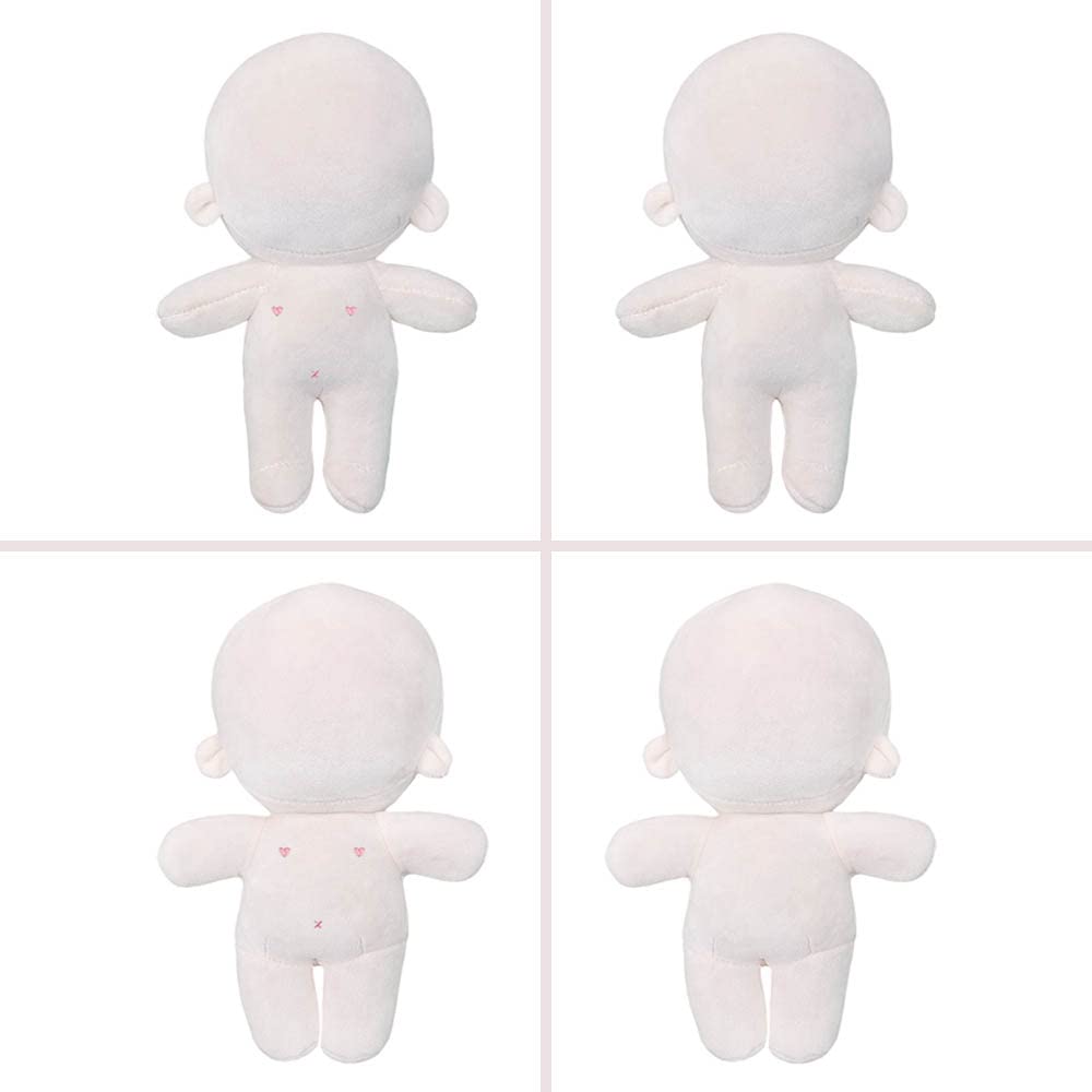 niannyyhouse 7.8in?20CM? Plush Doll Without Embroidery Naked Humanoid Stuffed Toys Dress Up Normal Body Glossy Wearable Clothing (A-2, 20CM)