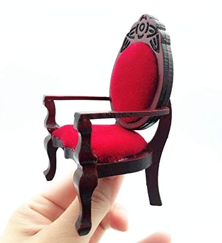 EatingBiting 1:12 Dollhouse Miniature Vintage Retro Single Sofa Chair Furniture for Living Room,Bed Room, Kitchen, Retro Vintage Designed Dolls House
