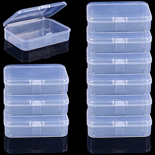 Gansita Clear Plastic Playing Card Boxes Snaps Closed Poker Gaming Playing Card Deck Cases Holder Plastic Storage Box Clear Trading Card Box Card