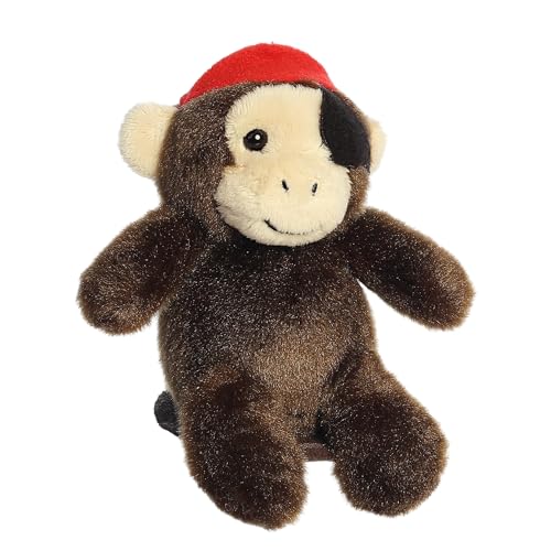Aurora® Adorable Shoulderkins™ Cheeky Buccaneer Monkey™ Stuffed Animal - Fun Buddy that Can Go Everywhere with You - Perfect for Kids 3+ Years