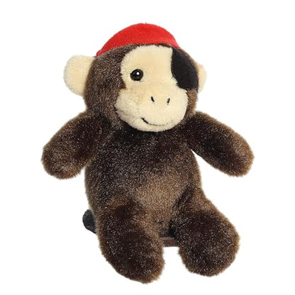 Aurora® Adorable Shoulderkins™ Cheeky Buccaneer Monkey™ Stuffed Animal - Fun Buddy that Can Go Everywhere with You - Perfect for Kids 3+ Years