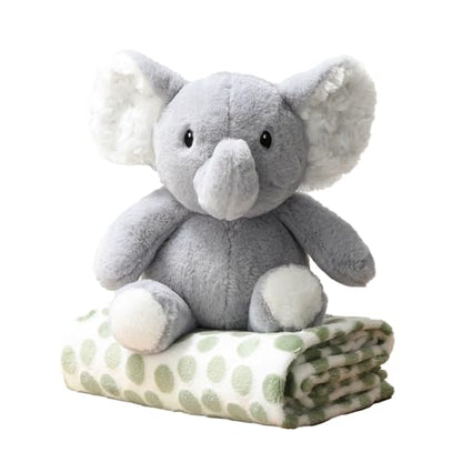 The Peanutshell Blanket Gift Set, Ellie Plush Elephant Stuffed Animal Toy for Boys, Girls, Cute Elephant Plushies, Animal Plush Toys, Small