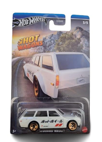 Hot Wheels Datsun Bluebird Wagon (510) (White), Hot Wagons 3/5