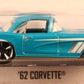 '62 CORVETTE (BLUE) HW SHOWROOM / CORVETTE 60TH 2013 Hot Wheels Basic Car 1:64 Scale Series Collector #207 of 250