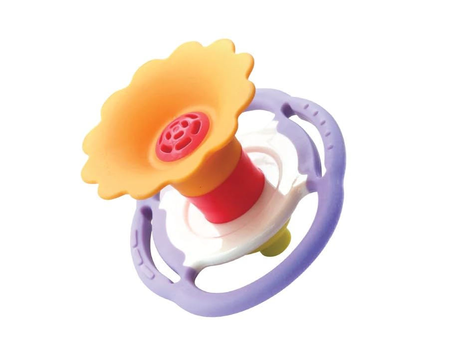 BaBeloved Flower Whistle Baby Teething Toys Multiple Sensory Montessori Baby Teether Toys Soft Food-Grade Teethers for Babies Blow Sound Teething