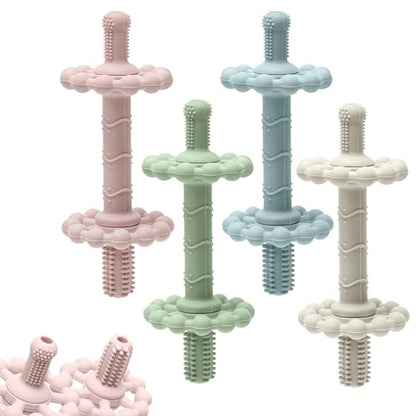 Suhunide 4 Pack Baby Teething Toys - Anti-Choking Design