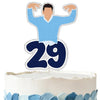 Twenty-Nine Birthday Cake Topper - Glitter New Girl 29th Party Decorations I'm 29 Folks, What's Up? Birthday Party Cake Décor For Women