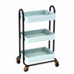 EatingBiting 1:6 sacle Miniature Furniture Cart Miniature Handcart Rolling Cart 3 Layers Storage with Wheels Furniture Mini House Kitchen Restaurant