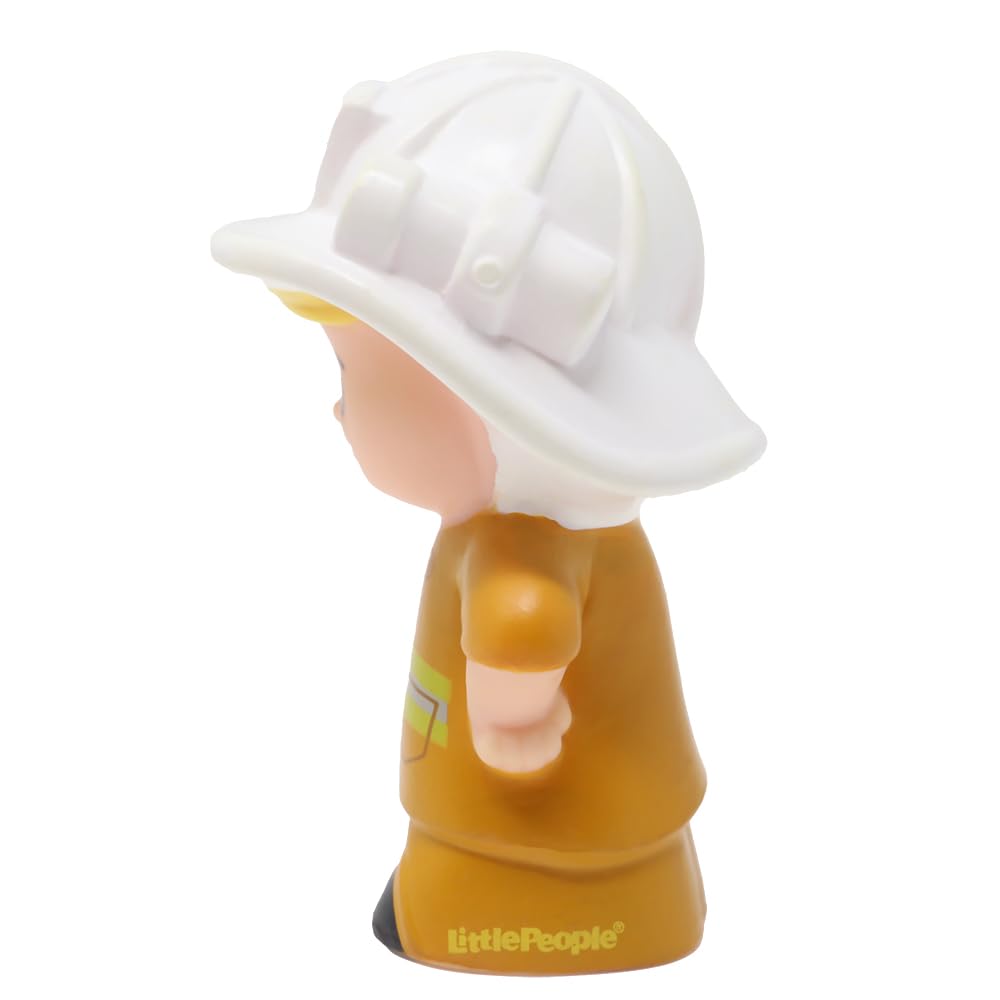 Replacement Part for Fisher-Price Little People Rescue Rig Gift Set Playset - CHG68 ~ Replacement Fireman Eddie Figure ~ Yellow Suit ~ White Hat