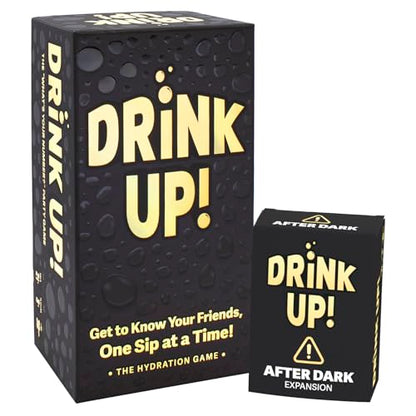DRINK UP! Drinking Game + After Dark Expansion Set - Get To Know Your Friends, One Sip At A Time - Hilarious Adult Party Card Game for College