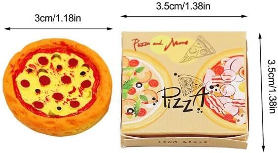 Miniature Pizza Box Set, 1:6 1:12 Dollhouse Food Model Set Doll House Furniture Supplies?Dollhouse DIY Accessories?Dollhouse Furniture Shooting Props