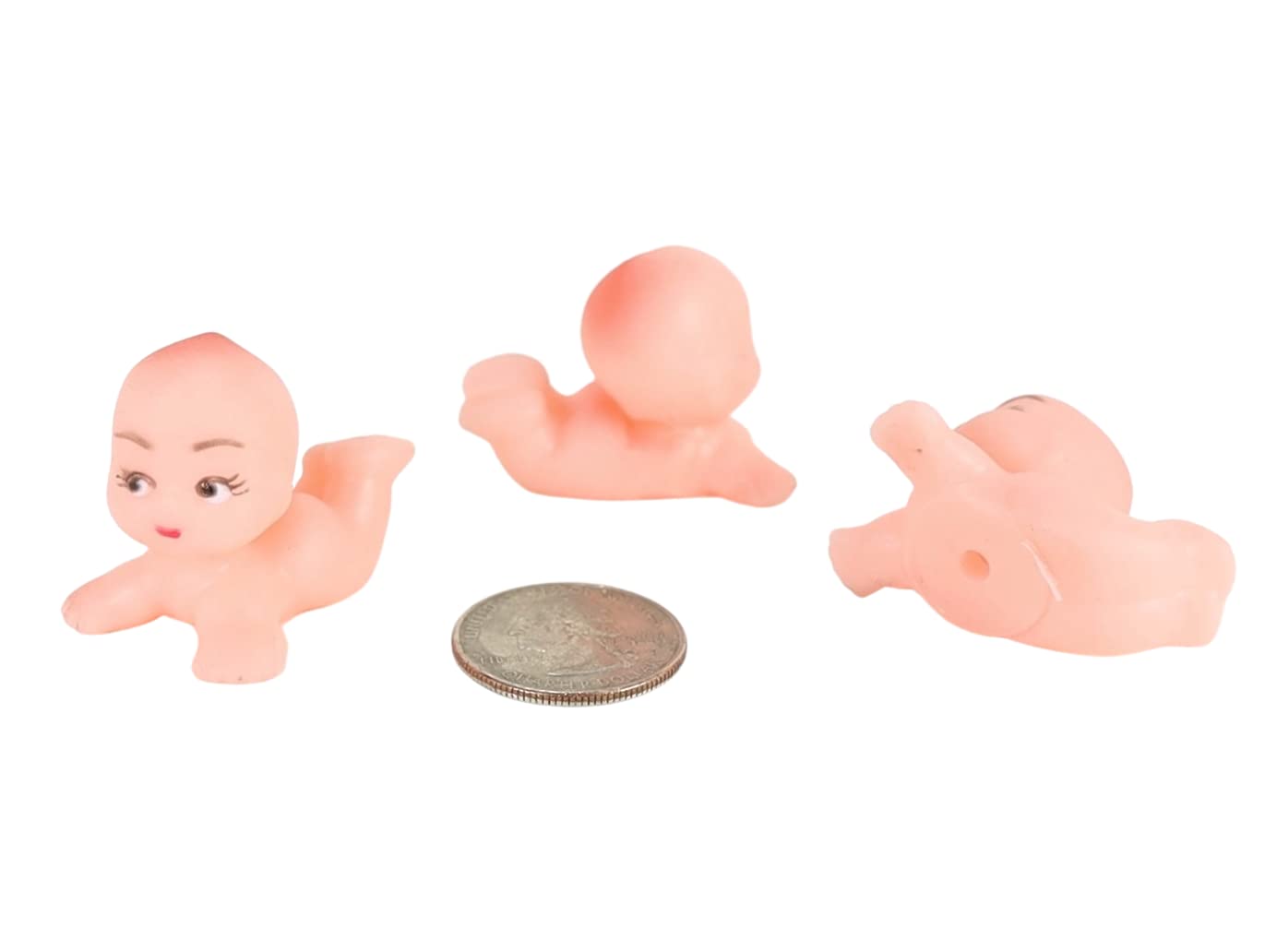 1.75 Inch Mini Kewpie Plastic Dolls 12 Pieces Baby Shower Favors Decoration