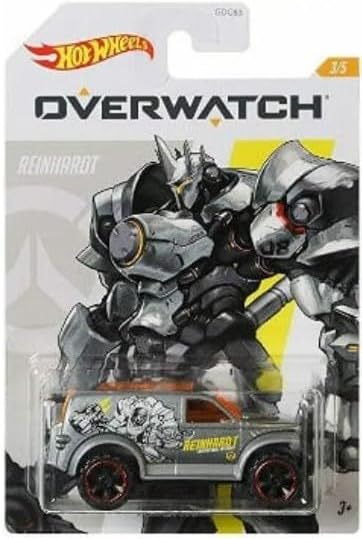 Hot Wheels Overwatch Car Series Die?Cast 5?Pack Bundle- Tracer, Soldier:76, Reinhardt, D.Va & Roadhog | Licensed Blizzard Collectible | 1:64 Scale