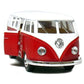 KiNSMART 1962 Volkswagen Classic Bus 1:32 Scale 5" Die Cast Metal Model Toy Van Pullback Acation (4 Set)