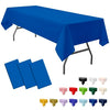 PartiPallete 3-Pack Premium Plastic Dark Royal Blue Tablecloth Disposable 54" x 108" Rectangle Table Cover PEVA Party Sapphire Ocean Blue Table Cloths