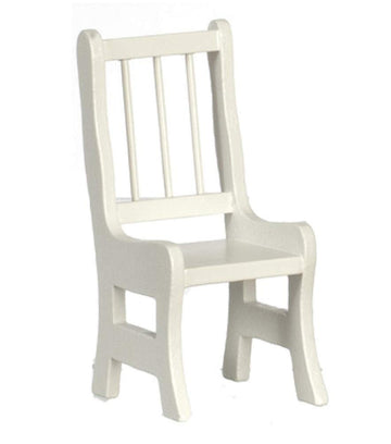 Melody Jane Dolls Houses White Wood Dining Chair Miniature Kitchen Furniture 1:12 Scale