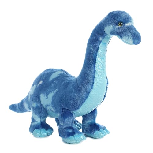Aurora® Ferocious Dinos & Dragons Brachiosaurus Stuffed Animal - Prehistoric Fun - Cuddly Companions - Blue 13.5 Inches