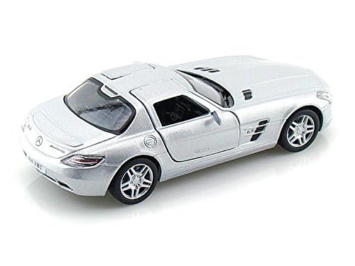 KiNSMART - Mercedes-Benz SLS AMG 1:36 Scale 5" Die Cast Metal Model Toy Car (Silver)