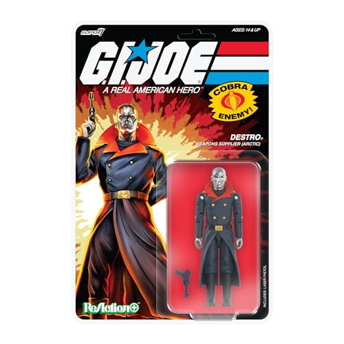 Super7 Reaction+ G.I. Joe Arctic Destro - 3.75" G.I. Joe Action Figure with Accessories - Classic Cartoon Collectibles and Retro Toys