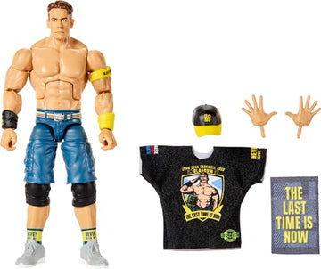Mattel WWE Elite Collection Top Picks Action Figures & Accessories Set, 6-inch Collectible John Cena with Swappable Hands & Ring Gear