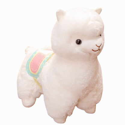 XIYUAN 13.8inch White Alpaca Plush Hug Pillow Toy Alpaca Doll Toys Llama Plushie Stuffed Animal Llamacorn Plushie Doll Toy Soft Fluffy Cushion
